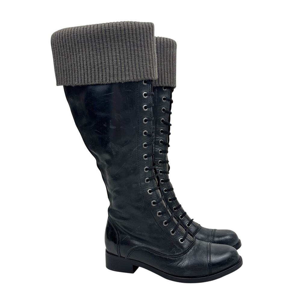 Cole Haan Black Leather Riding Boot Victorian